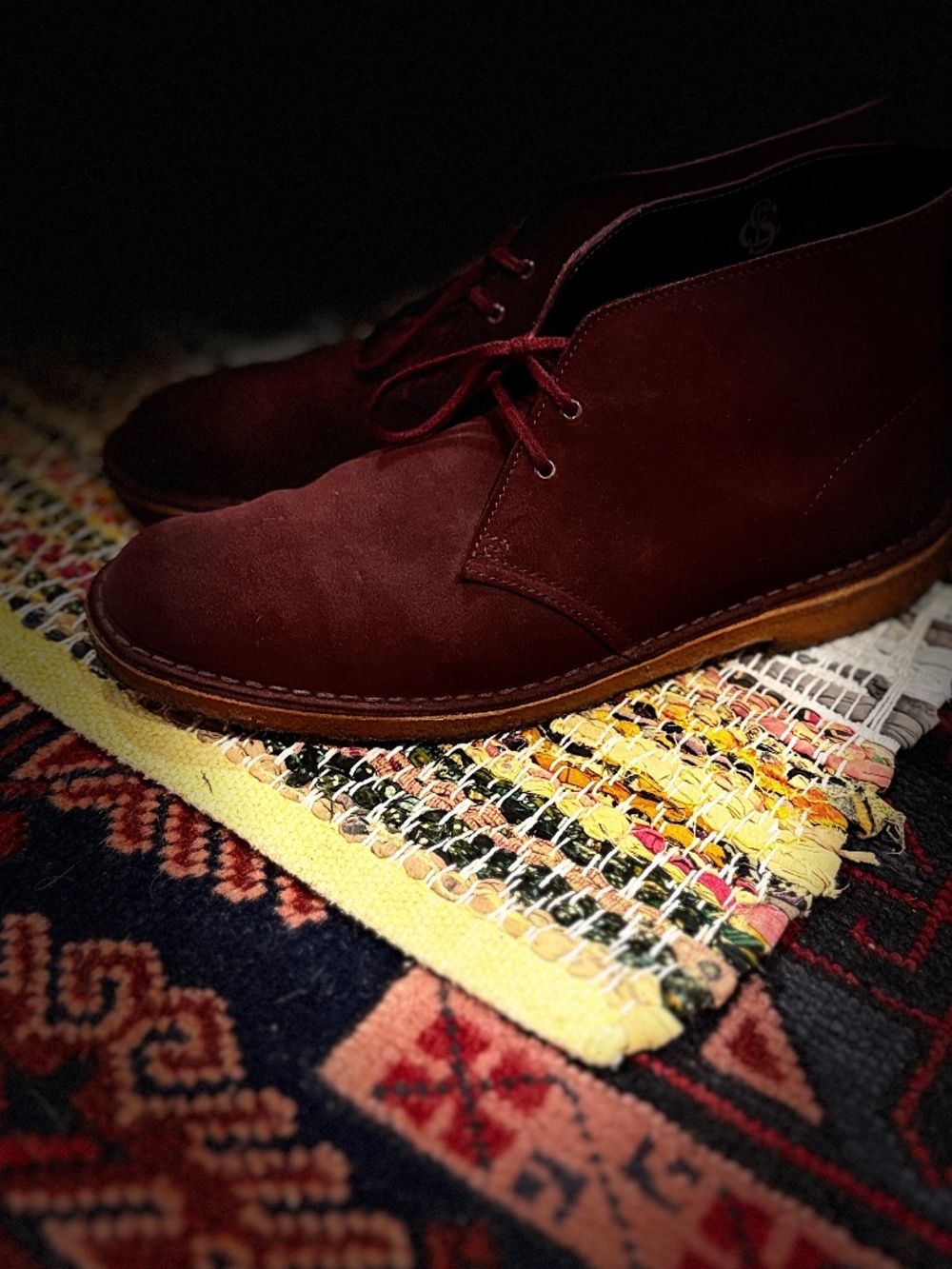 Clarks Desert Boot in Bordeaux Mens 14